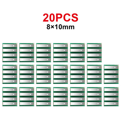Double-Sided PCB Pitch Adapter Converter Board Set DIY 6x11, 6x10, 7x10, 8x10, 8x12, 6.5x8.7mm