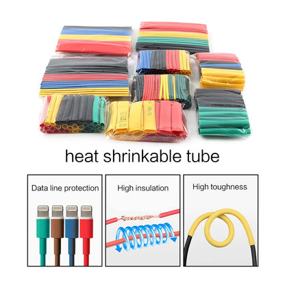 Heat Shrink Tube Kit 164pcs Polyolefin Insulation Sleeving for Wire and Cable
