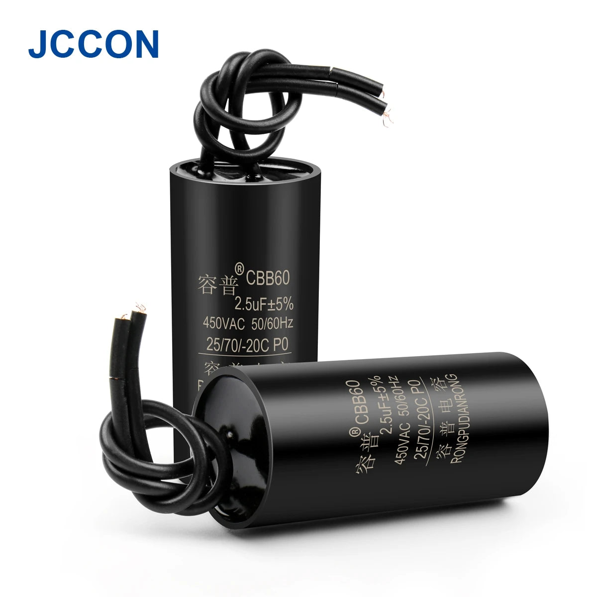 CBB60 Motor Run and Start Capacitor 450V AC 1.1–13µF for Water Pumps and Washing Machines