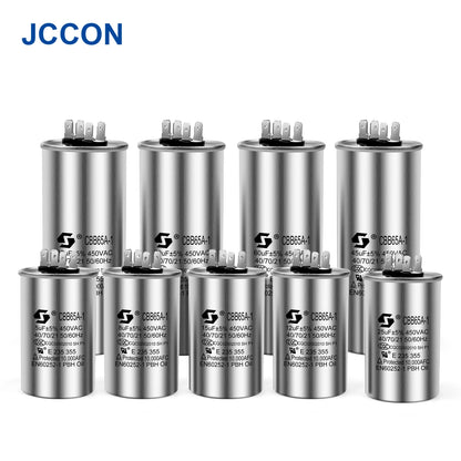 CBB65 Motor Capacitor 450V AC 5µF–50µF for Air Conditioner Compressor