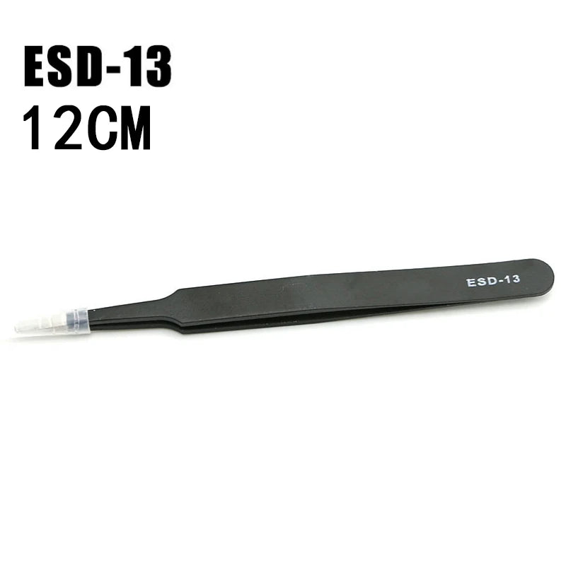 1.5mm Anti-Static Stainless Steel Tweezers – ESD Precision Set for Mobile Phone Repair