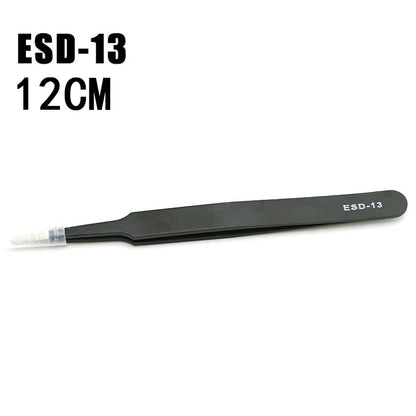 1.5mm Anti-Static Stainless Steel Tweezers – ESD Precision Set for Mobile Phone Repair