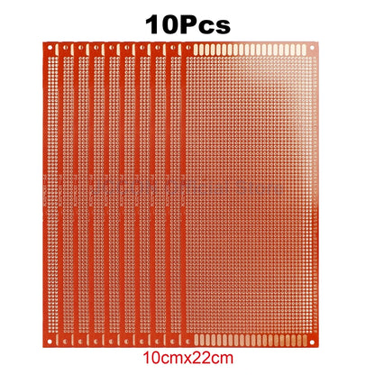 PCB Prototype Board 10x22cm Universal DIY Matrix Single-Row Continuous Hole Soldering Plate