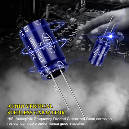100V Non-Polar Audio Capacitor 1.5µF-100µF for HiFi Frequency Divider & Speaker Equipment