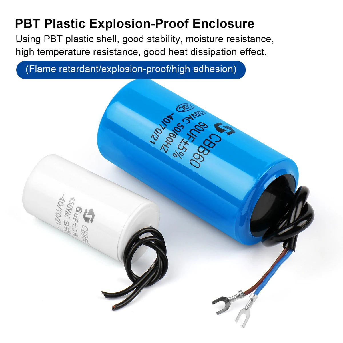 CBB60 450V AC Motor Running Capacitor for Water Pump, Start and Run Capacitor 3uF to 80uF
