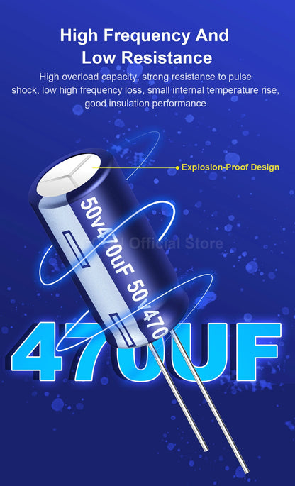 Aluminum Electrolytic Capacitor High Frequency Low ESR 16V–50V Long Service Life 7000 Hours