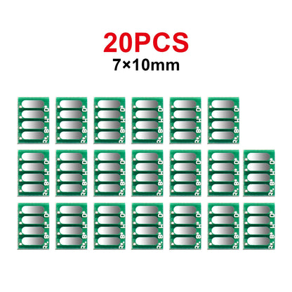 Double-Sided PCB Pitch Adapter Converter Board Set DIY 6x11, 6x10, 7x10, 8x10, 8x12, 6.5x8.7mm