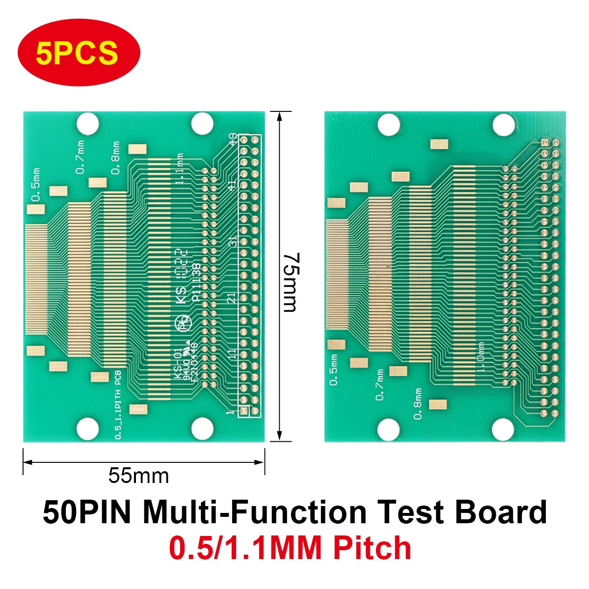 Multi-Function Transfer Test Board 50PIN 0.5–1.27mm Pitch for LCM TFT LCD