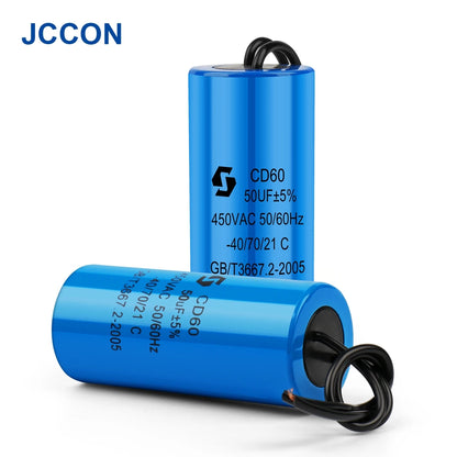 CD60 Motor Start and Run Capacitor 450V 50µF–400µF