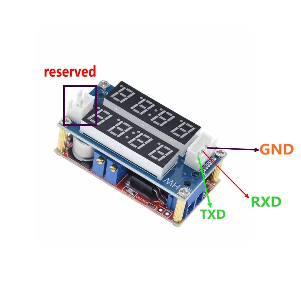XL4015 5A Adjustable DC-DC Step-Down Module – CC/CV LED Driver with Voltmeter & Ammeter
