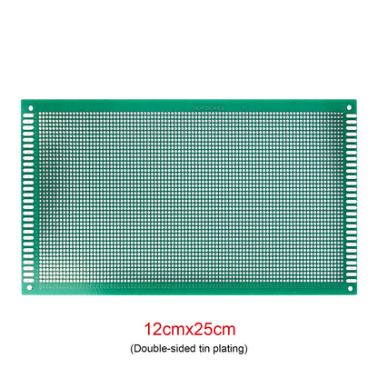 Double-Sided PCB Prototype Board Set Universal DIY Printed Circuit 10x10, 10x15, 10x22, 12x18, 13x25, 15x20, 18x30, 20x30cm Protoboard
