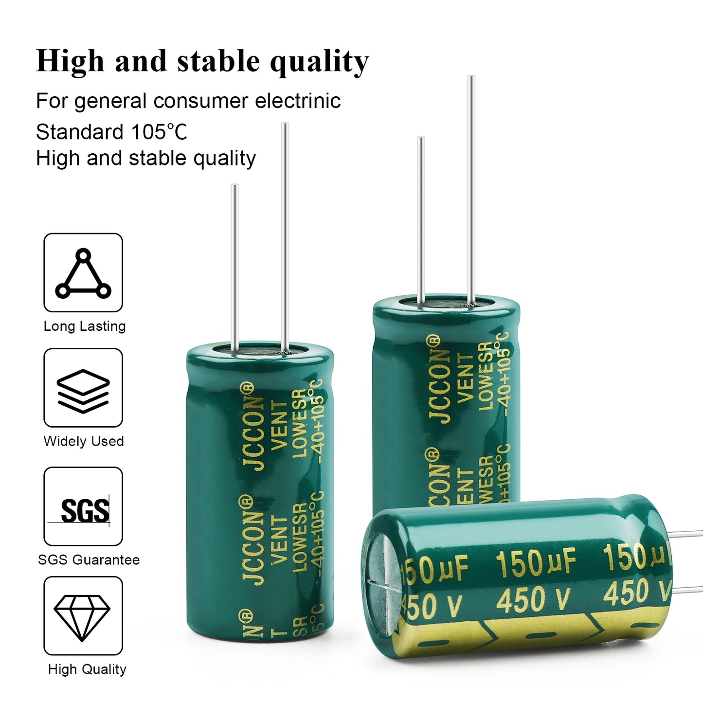 Aluminum Electrolytic Capacitor High Frequency Low ESR 6.3V–450V 100uF–1000uF