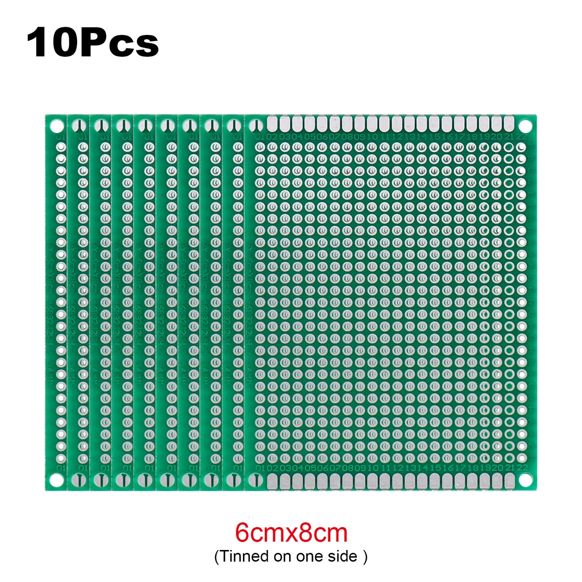PCB Stripboard Prototype Board Single-Side Universal Prototyping 2x8, 3x7, 4x6, 5x7, 6x8, 7x9, 8x12, 9x10 Soldering