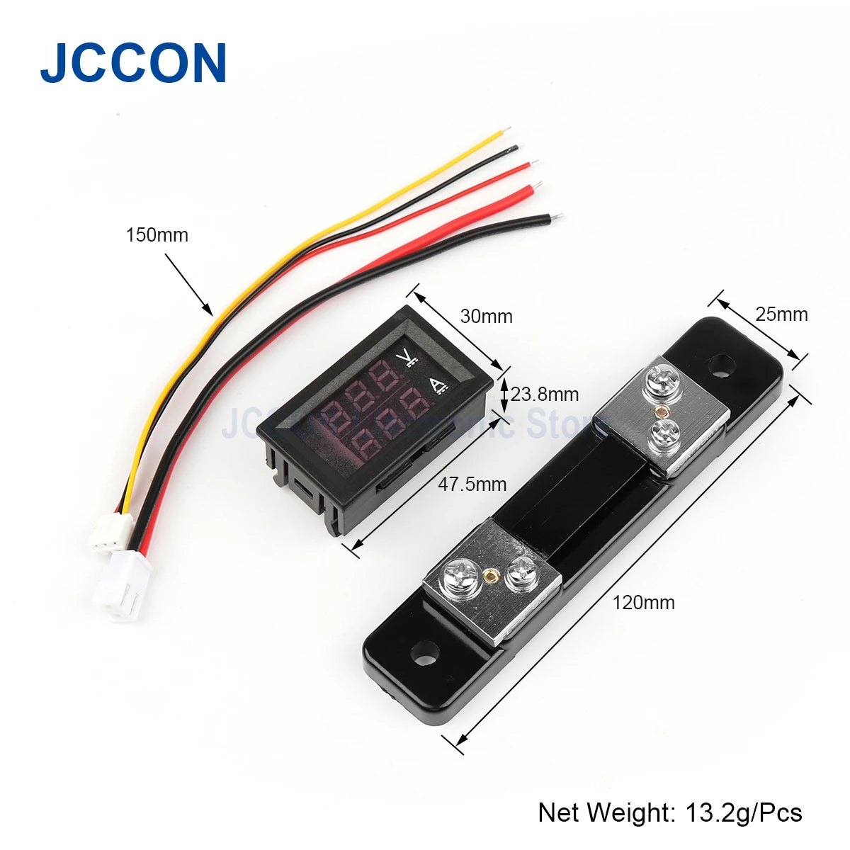 DC Dual Display Digital Voltmeter and Ammeter 0-100V 1A–100A LED Module DSN-VC288