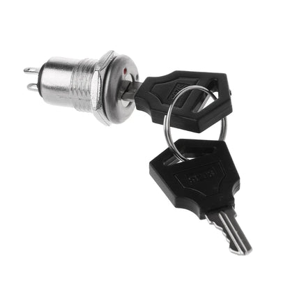 12mm Stainless Steel Electronic Key Lock Switch ON/OFF Power Security S1203 2PIN 2 Keys