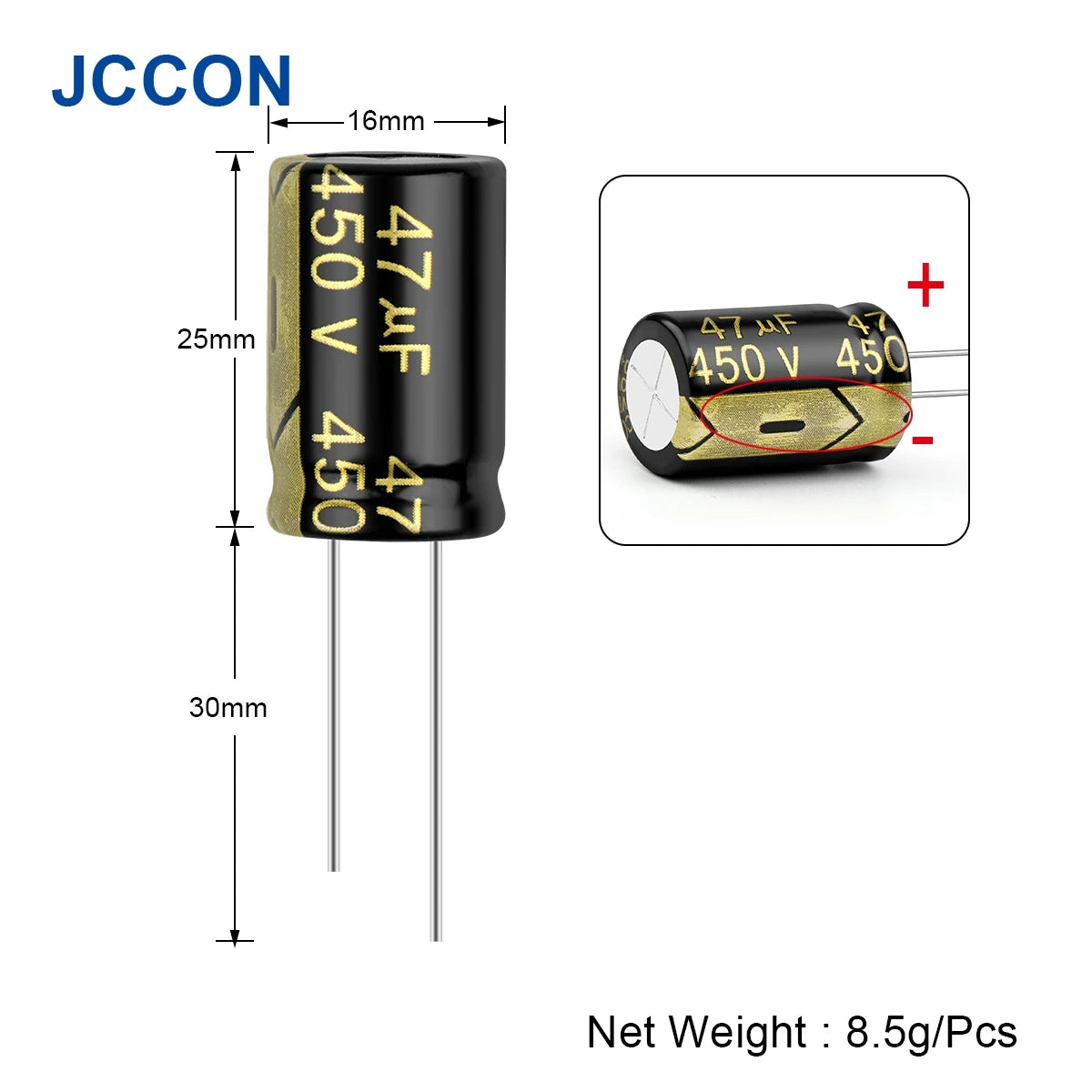 Aluminum Electrolytic Capacitor 450V 47uF High Frequency Low ESR Low Resistance