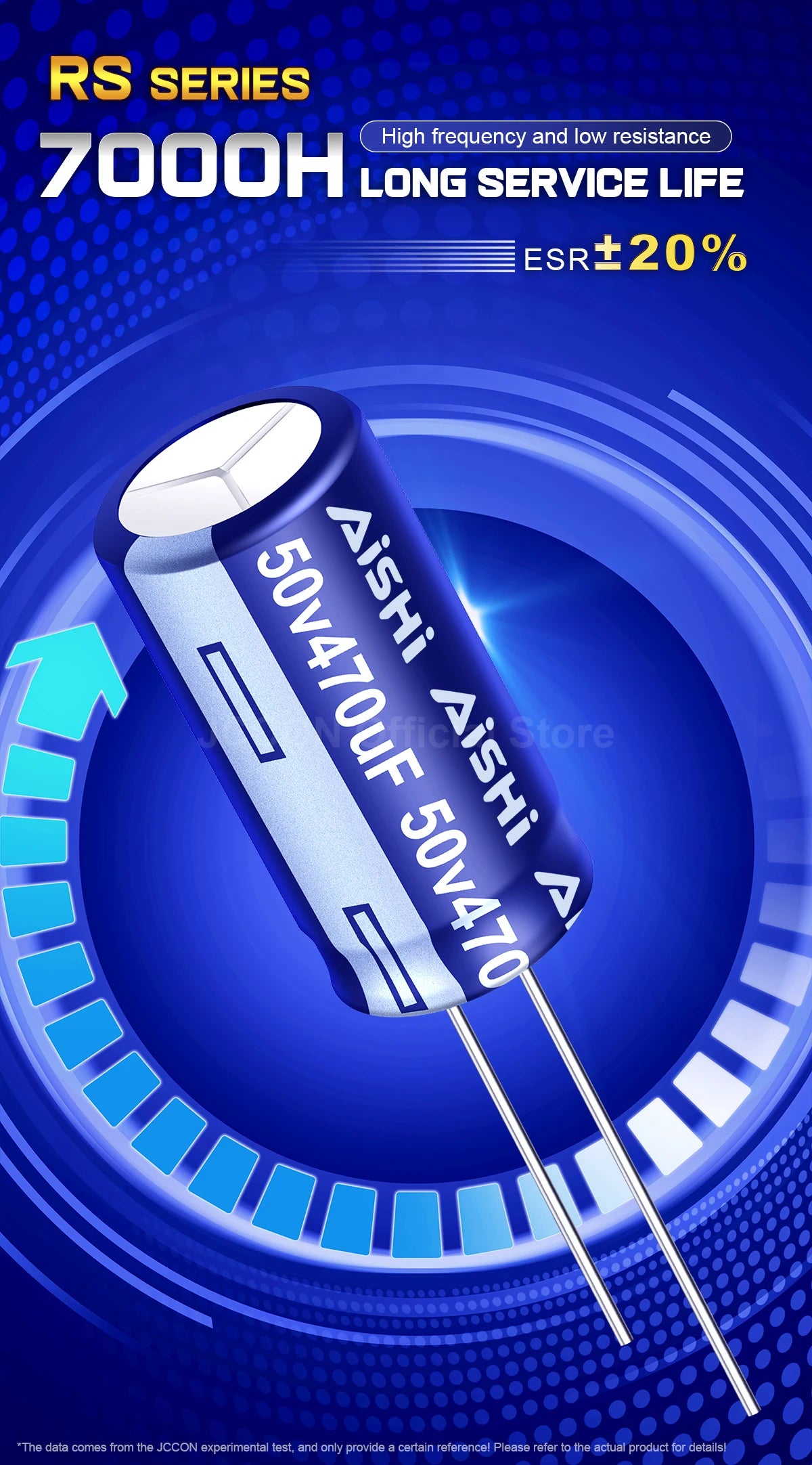 Aluminum Electrolytic Capacitor High Frequency Low ESR 16V–50V Long Service Life 7000 Hours