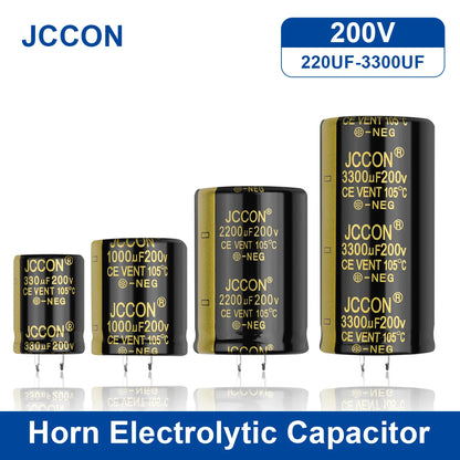 Audio Electrolytic Capacitor 200V 220UF-3300UF High Frequency Low ESR for HiFi Amplifier