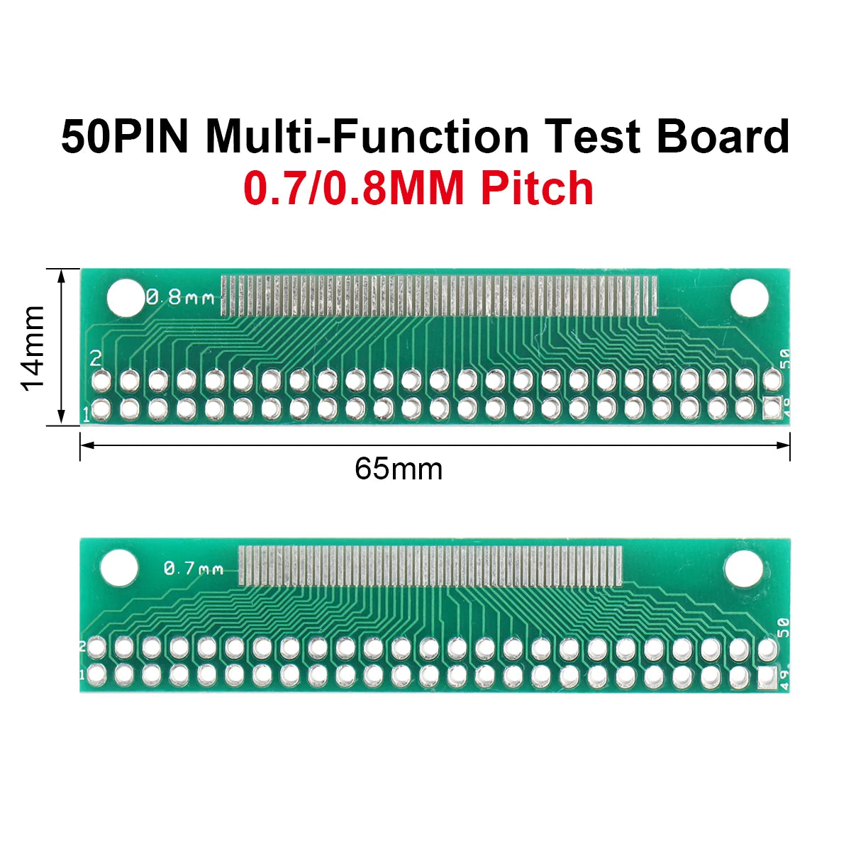Multi-Function Transfer Test Board 50PIN 0.5–1.27mm Pitch for LCM TFT LCD