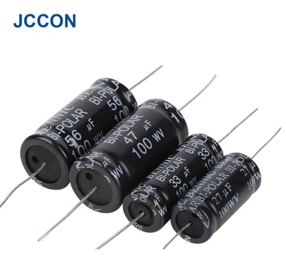 100V Horizontal Non-Polar Electrolytic Capacitor for Audiophile Audio & Car Speakers