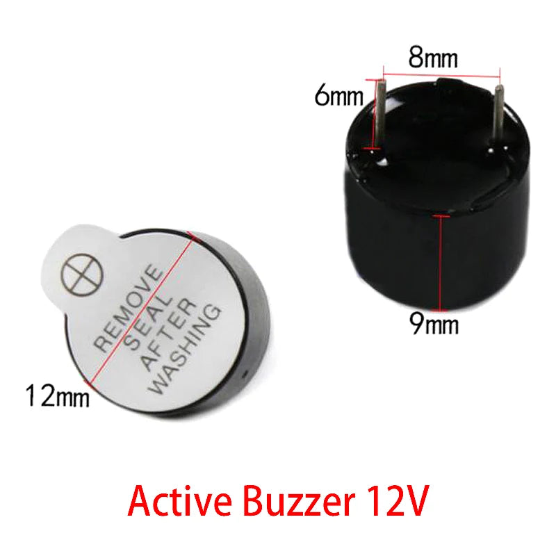 5pcs Active Buzzer 3V 5V 12V Magnetic Continuous Beep Tone Module for Arduino Projects