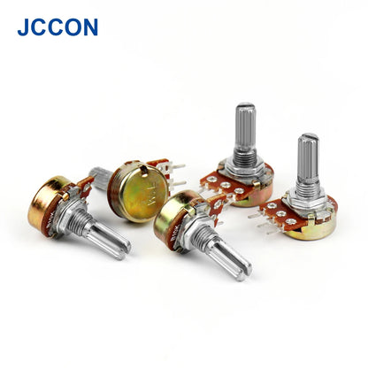 WH148 B1K–B500K 3Pin 15mm Shaft Rotary Potentiometer for Amplifier Volume Control