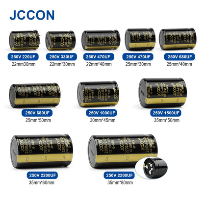 Audio Electrolytic Capacitor 250V 220UF-1000UF High Frequency Low ESR for HiFi Amplifier