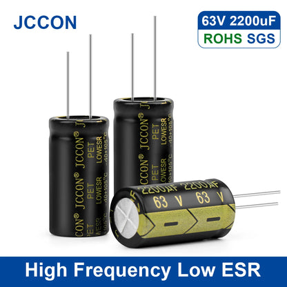Aluminum Electrolytic Capacitor 63V 2200uF High Frequency Low ESR Low Resistance