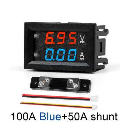 DC Dual Display Digital Voltmeter and Ammeter 0-100V 1A–100A LED Module DSN-VC288
