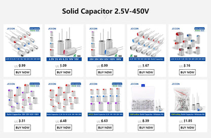 Solid Capacitor 2.5V–50V 100uF–470uF for Motherboard and Graphics Card Applications