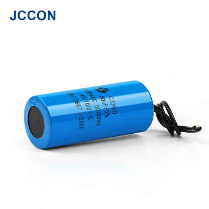 CD60 Motor Start and Run Capacitor 450V 50µF–400µF