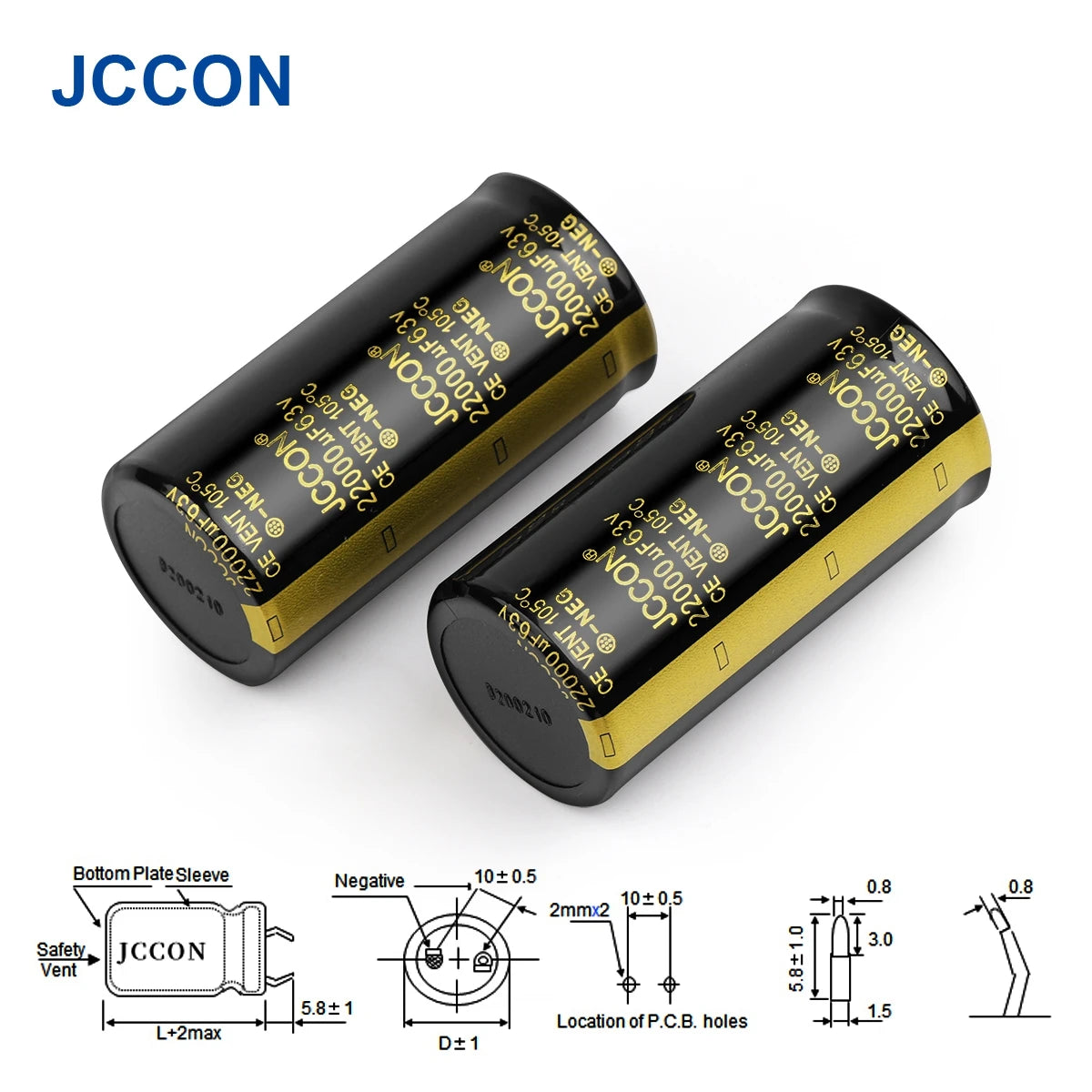 Audio Electrolytic Capacitor 63V 3300UF–22000UF Low ESR High Frequency for HiFi Amplifier Speaker