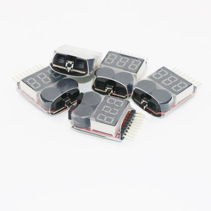 1-8S LED Low Voltage Buzzer Alarm LiPo Battery Voltage Tester Checker