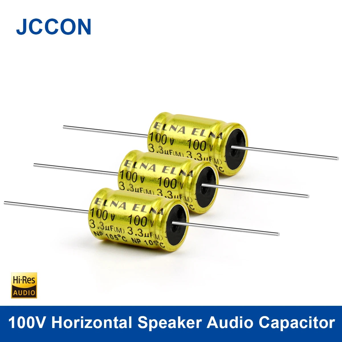 100V Horizontal Non-Polar Polypropylene Audio Capacitor 1µF-4.7µF for Speaker Frequency Divider & Crossover