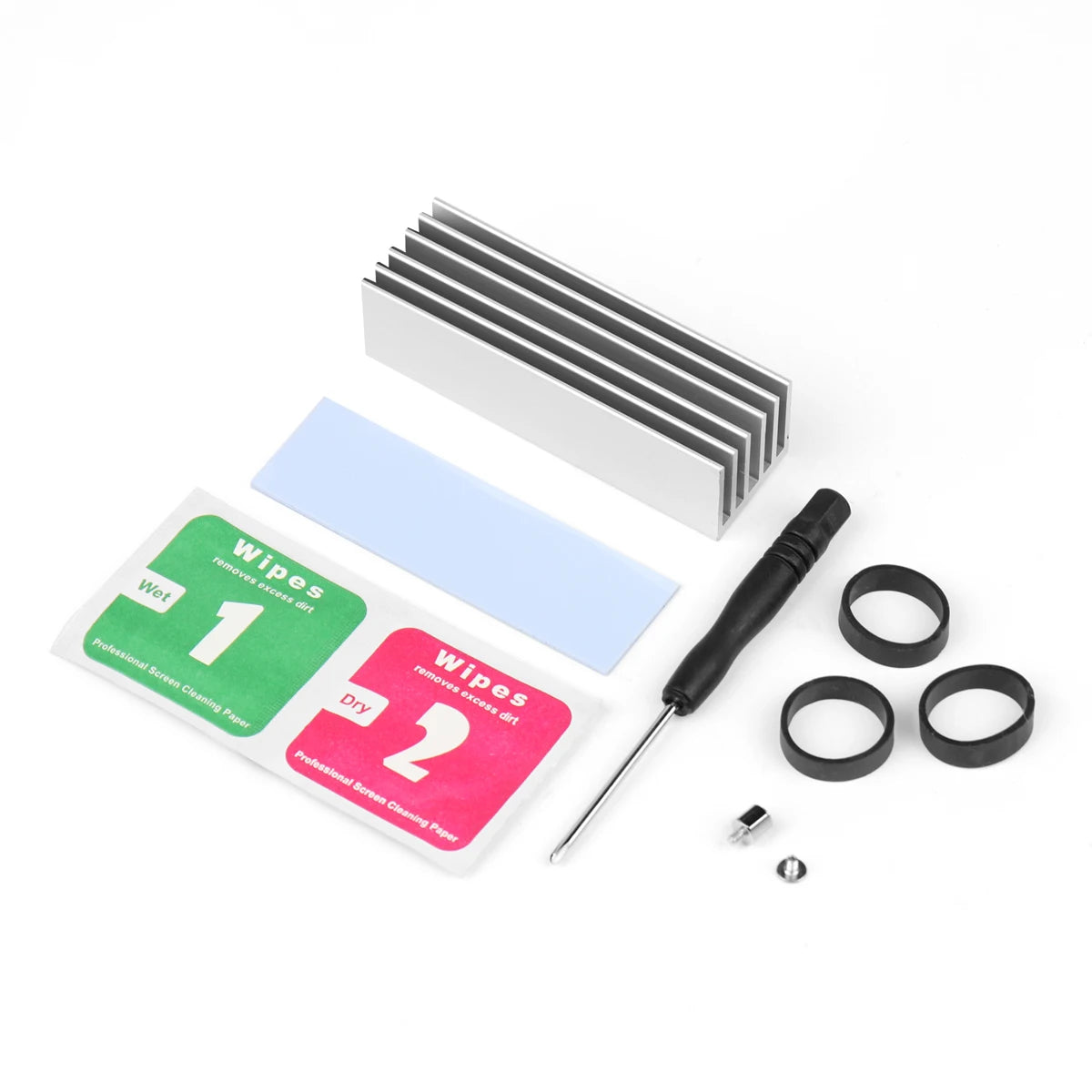 Compact Aluminum Cooling Heatsink 9x9x12mm with Adhesive Tape for Raspberry Pi 3B and IC Chips