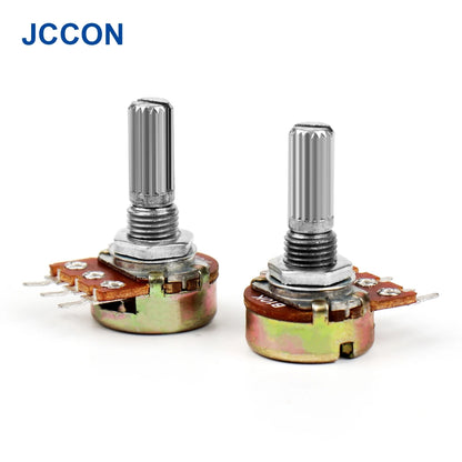 WH148 B1K–B500K 3Pin 15mm Shaft Rotary Potentiometer for Amplifier Volume Control