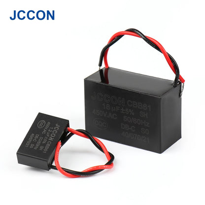 CBB61 Fan Start Capacitor 1µF–4.5µF for Motor Terminals