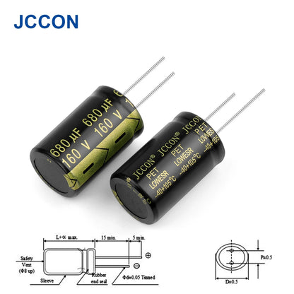 Aluminum Electrolytic Capacitor 160V 680uF High Frequency Low ESR Low Resistance