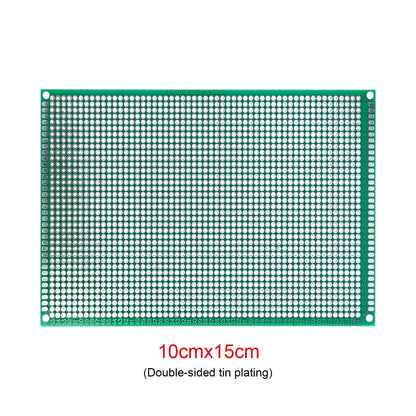 Double-Sided PCB Prototype Board Set Universal DIY Printed Circuit 10x10, 10x15, 10x22, 12x18, 13x25, 15x20, 18x30, 20x30cm Protoboard