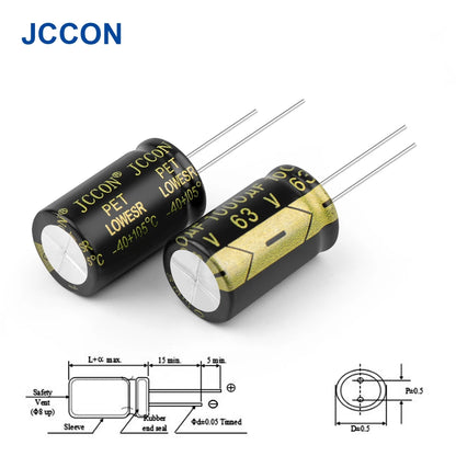Aluminum Electrolytic Capacitor 63V 1000uF High Frequency Low ESR Low Resistance