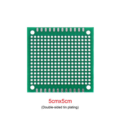 Double-Sided PCB Prototype Board Set Universal DIY Printed Circuit 10x10, 10x15, 10x22, 12x18, 13x25, 15x20, 18x30, 20x30cm Protoboard
