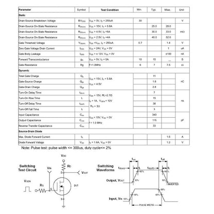 10PCS AO3400 SOT-23 N-Channel MOSFET SMD IC Chipset for Power Switching and DC-DC Circuits