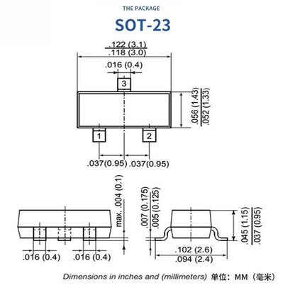 10PCS 2SC3356 R25 SOT-23 NPN Transistor SMD High-Performance Amplifier Chip