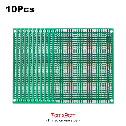 PCB Stripboard Prototype Board Single-Side Universal Prototyping 2x8, 3x7, 4x6, 5x7, 6x8, 7x9, 8x12, 9x10 Soldering