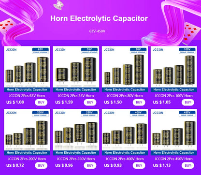 100V Horizontal Non-Polar Electrolytic Capacitor for Audiophile Audio & Car Speakers