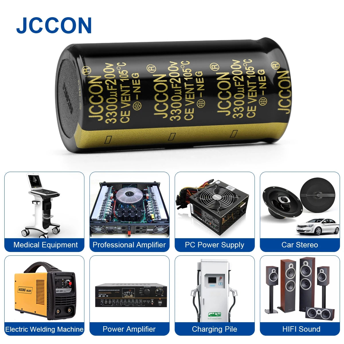 Audio Electrolytic Capacitor 200V 220UF-3300UF High Frequency Low ESR for HiFi Amplifier