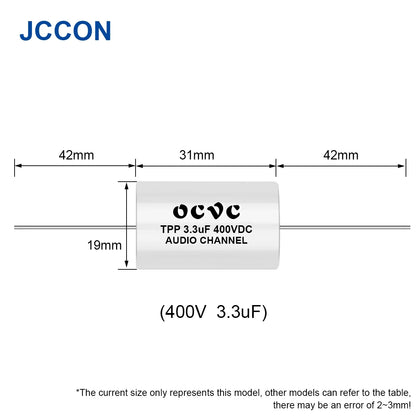 400V MXP Polypropylene Audio Capacitor 1.5µF-10µF for HiFi Frequency Divider & Speaker Applications