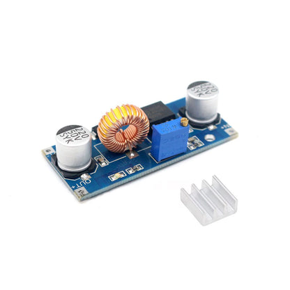 XL4015 DC-DC Adjustable Step-Down Power Supply Module 4–38V to 1.25–36V 5A with LED and Heat Sink