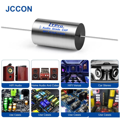 400V MPT MKP Axial Audio Capacitor for HiFi Crossover, Coupling & Frequency-Divided Speaker Circuits