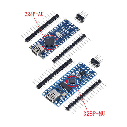 ATmega328P Nano V3.0 Development Board with CH340G USB 5V 16MHz Microcontroller for Arduino Projects